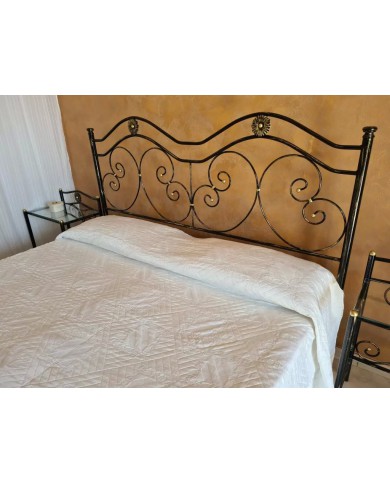 Letto Matrimoniale Ferro Battuto Laura con Giroletto | AESSEGI Letto Matrimoniale Ferro Battuto Laura con Giroletto | AESSEGI