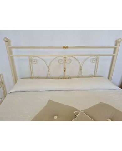 Letto Matrimoniale Ferro Battuto Mimosa con Giroletto | AESSEGI Letto Matrimoniale Ferro Battuto Mimosa con Giroletto | AESSEGI