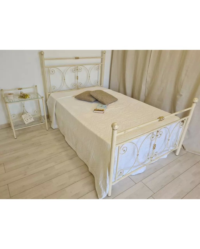 Letto una Piazza e Mezza in Ferro Battuto Mimosa | AESSEGI Letto una Piazza e Mezza in Ferro Battuto Mimosa | AESSEGI