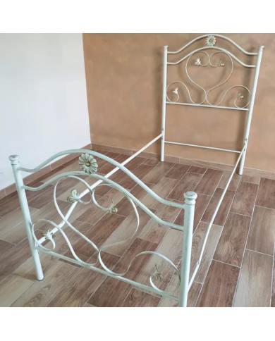 Letto Singolo in Ferro Battuto Cuore | AESSEGI Letto Singolo in Ferro Battuto Cuore | AESSEGI