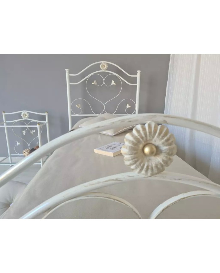 Letto Singolo in Ferro Battuto Cuore | AESSEGI