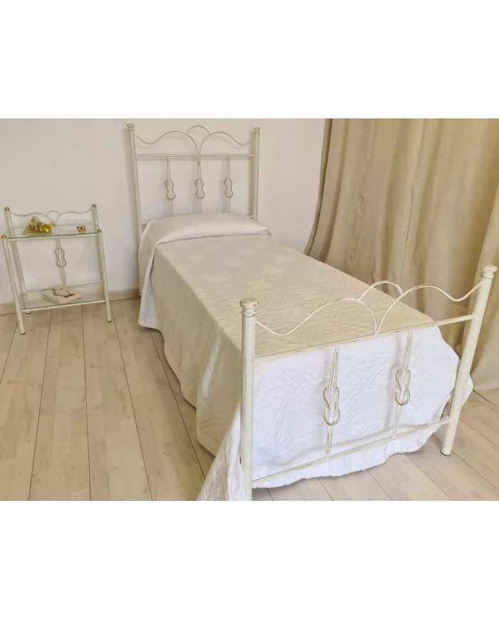 Letto Singolo in Ferro Battuto Fiocco | AESSEGI