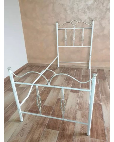 Letto Singolo in Ferro Battuto Fiocco | AESSEGI Letto Singolo in Ferro Battuto Fiocco | AESSEGI