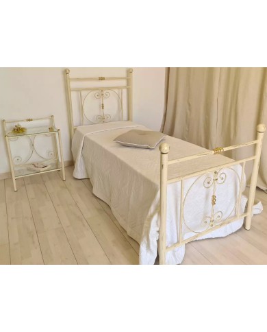 Letto Singolo in Ferro Battuto Mimosa | AESSEGI Letto Singolo in Ferro Battuto Mimosa | AESSEGI
