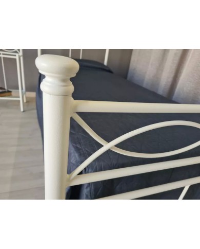 Letto Singolo in Ferro Battuto Rosa Anna | AESSEGI Letto Singolo in Ferro Battuto Rosa Anna | AESSEGI