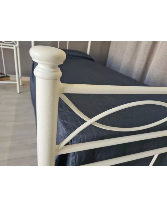 Letto Singolo in Ferro Battuto Rosa Anna | AESSEGI