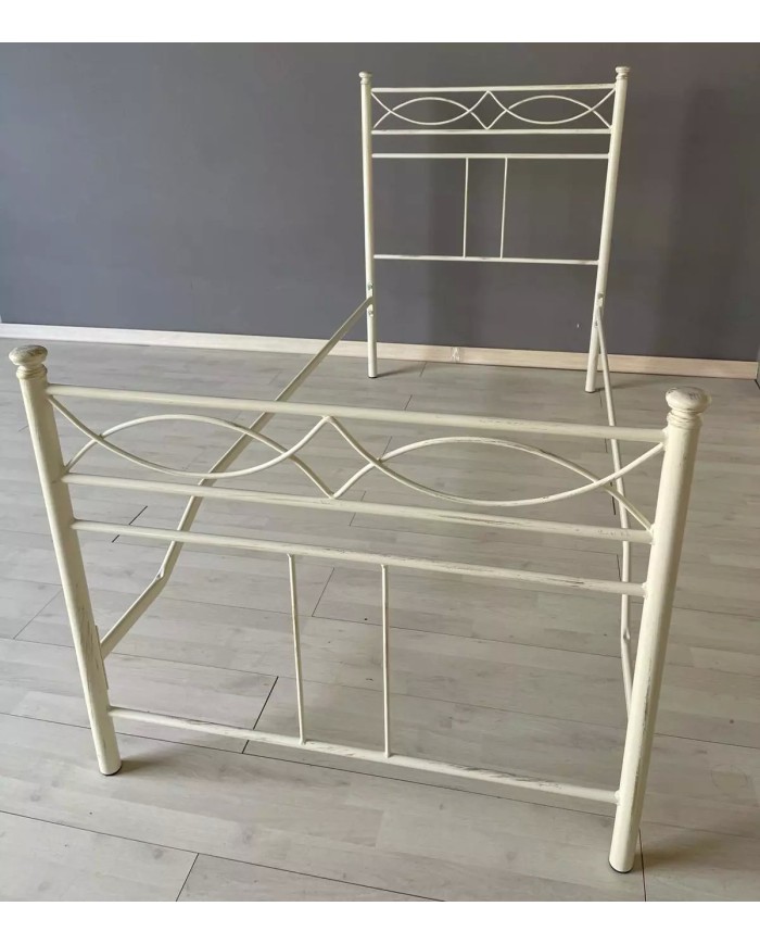 Letto Singolo in Ferro Battuto Rosa Anna | AESSEGI