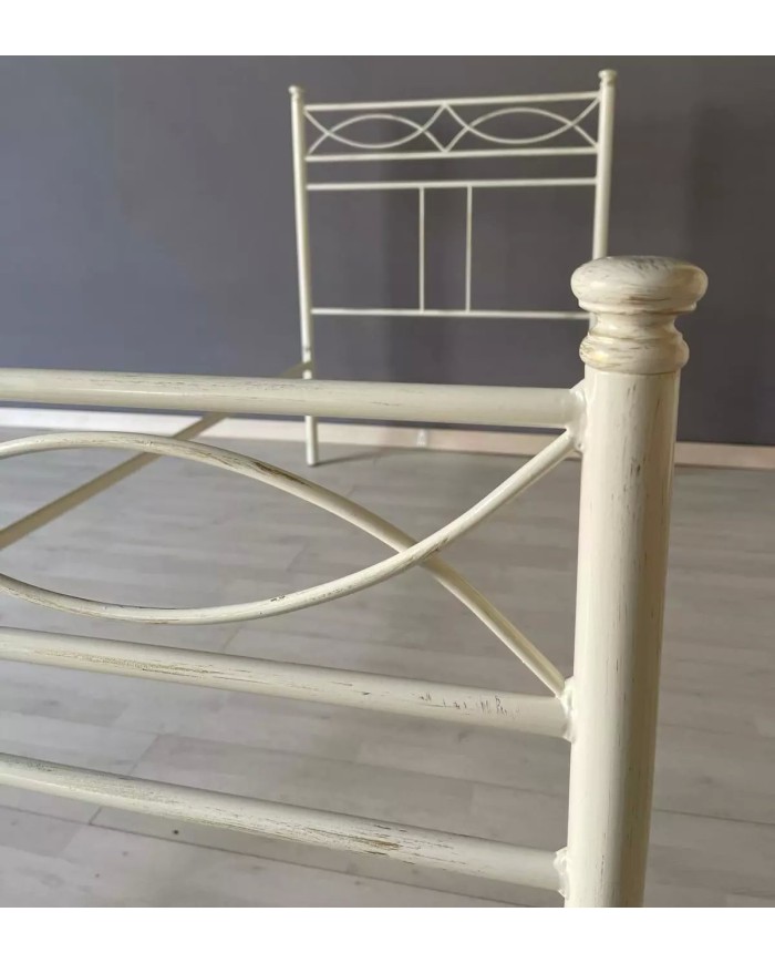 Letto Singolo in Ferro Battuto Rosa Anna | AESSEGI