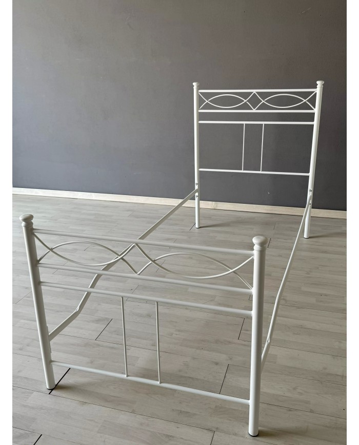 Letto Singolo in Ferro Battuto Rosa Anna | AESSEGI