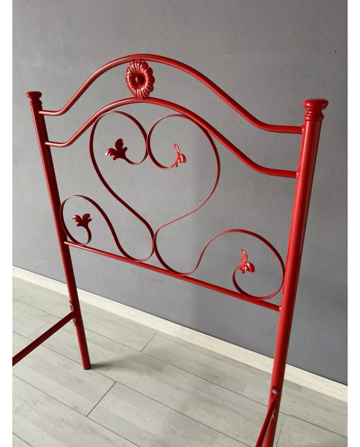 Testata Letto Singolo Ferro Battuto Cuore con Giroletto | AESSEGI Testata Letto Singolo Ferro Battuto Cuore con Giroletto | AESSEGI
