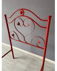 Testata Letto Singolo Ferro Battuto Cuore con Giroletto | AESSEGI Testata Letto Singolo Ferro Battuto Cuore con Giroletto | AESSEGI