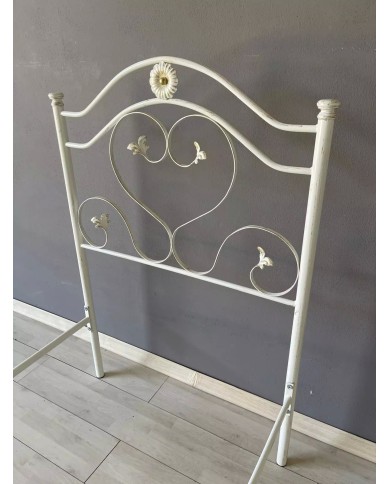 Testata Letto Singolo Ferro Battuto Cuore con Giroletto | AESSEGI Testata Letto Singolo Ferro Battuto Cuore con Giroletto | AESSEGI