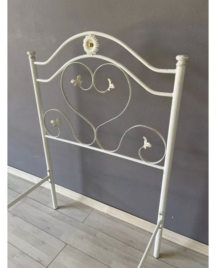 Testata Letto Singolo Ferro Battuto Cuore con Giroletto | AESSEGI Testata Letto Singolo Ferro Battuto Cuore con Giroletto | AESSEGI