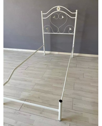 Testata Letto Singolo Ferro Battuto Cuore con Giroletto | AESSEGI Testata Letto Singolo Ferro Battuto Cuore con Giroletto | AESSEGI