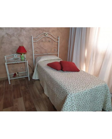 Testata Letto Singolo Ferro Battuto Cuore con Giroletto | AESSEGI Testata Letto Singolo Ferro Battuto Cuore con Giroletto | AESSEGI