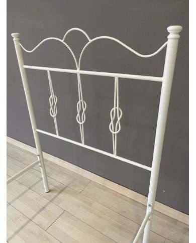 Testata Letto Singolo Ferro Battuto Fiocco con Giroletto | AESSEGI Testata Letto Singolo Ferro Battuto Fiocco con Giroletto | AESSEGI