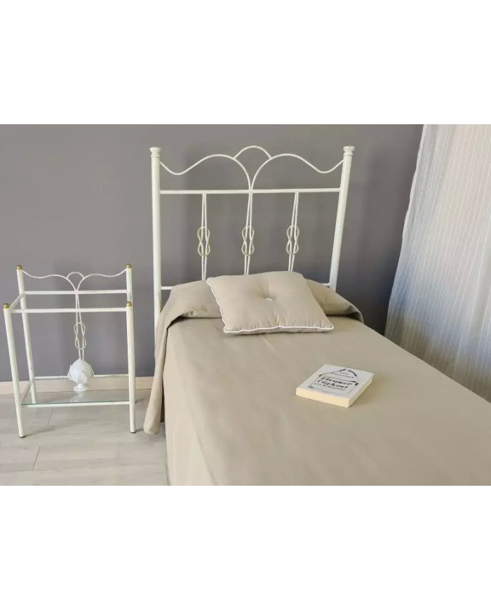Testata Letto Singolo Ferro Battuto Fiocco con Giroletto | AESSEGI Testata Letto Singolo Ferro Battuto Fiocco con Giroletto | AESSEGI