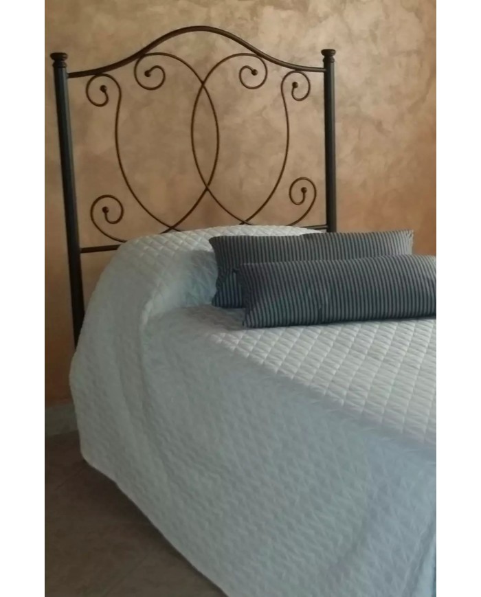 Testata Letto Singolo Ferro Battuto Marta con Giroletto | AESSEGI Testata Letto Singolo Ferro Battuto Marta con Giroletto | AESSEGI