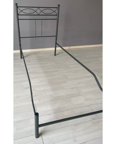 Testata Letto Singolo Ferro Battuto Rosa Anna con Giroletto | AESSEGI Testata Letto Singolo Ferro Battuto Rosa Anna con Giroletto | AESSEGI