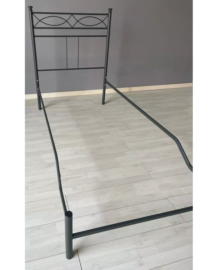 Testata Letto Singolo Ferro Battuto Rosa Anna con Giroletto | AESSEGI Testata Letto Singolo Ferro Battuto Rosa Anna con Giroletto | AESSEGI