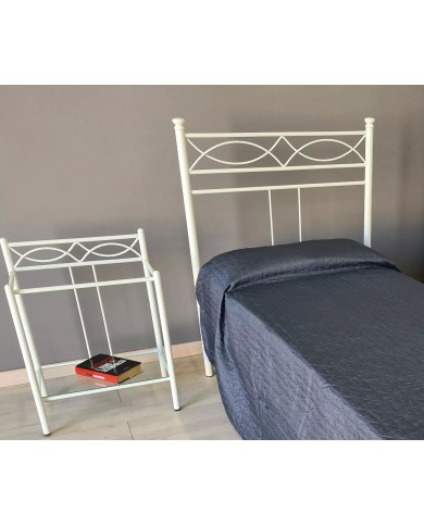 Testata Letto Singolo Ferro Battuto Rosa Anna con Giroletto | AESSEGI Testata Letto Singolo Ferro Battuto Rosa Anna con Giroletto | AESSEGI