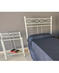 Testata Letto Singolo Ferro Battuto Rosa Anna con Giroletto | AESSEGI Testata Letto Singolo Ferro Battuto Rosa Anna con Giroletto | AESSEGI