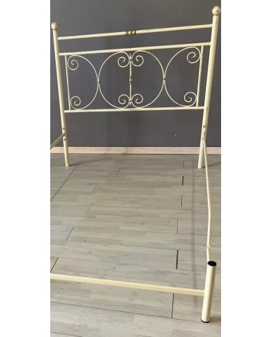 Testata Letto Singolo Ferro Battuto Mimosa con Giroletto | AESSEGI Testata Letto Singolo Ferro Battuto Mimosa con Giroletto | AESSEGI