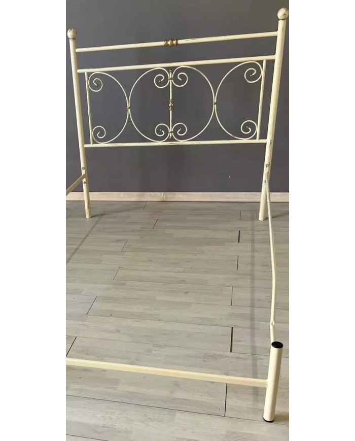 Testata Letto Singolo Ferro Battuto Mimosa con Giroletto | AESSEGI Testata Letto Singolo Ferro Battuto Mimosa con Giroletto | AESSEGI