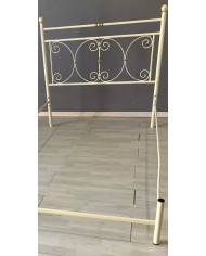 Testata Letto Singolo Ferro Battuto Mimosa con Giroletto | AESSEGI