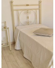 Testata Letto Singolo Ferro Battuto Mimosa con Giroletto | AESSEGI