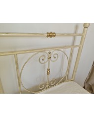 Testata Letto Singolo Ferro Battuto Mimosa con Giroletto | AESSEGI