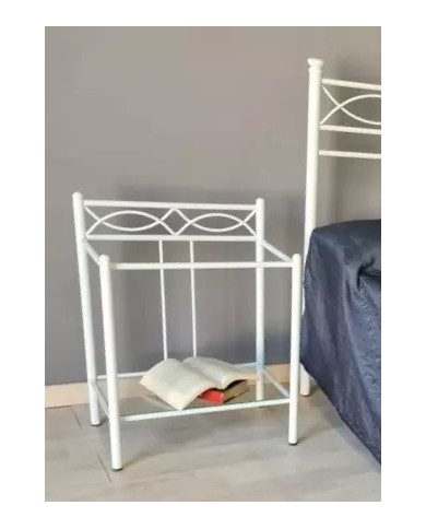 Comodino in Ferro Battuto Rosa Anna | AESSEGI Comodino in Ferro Battuto Rosa Anna | AESSEGI