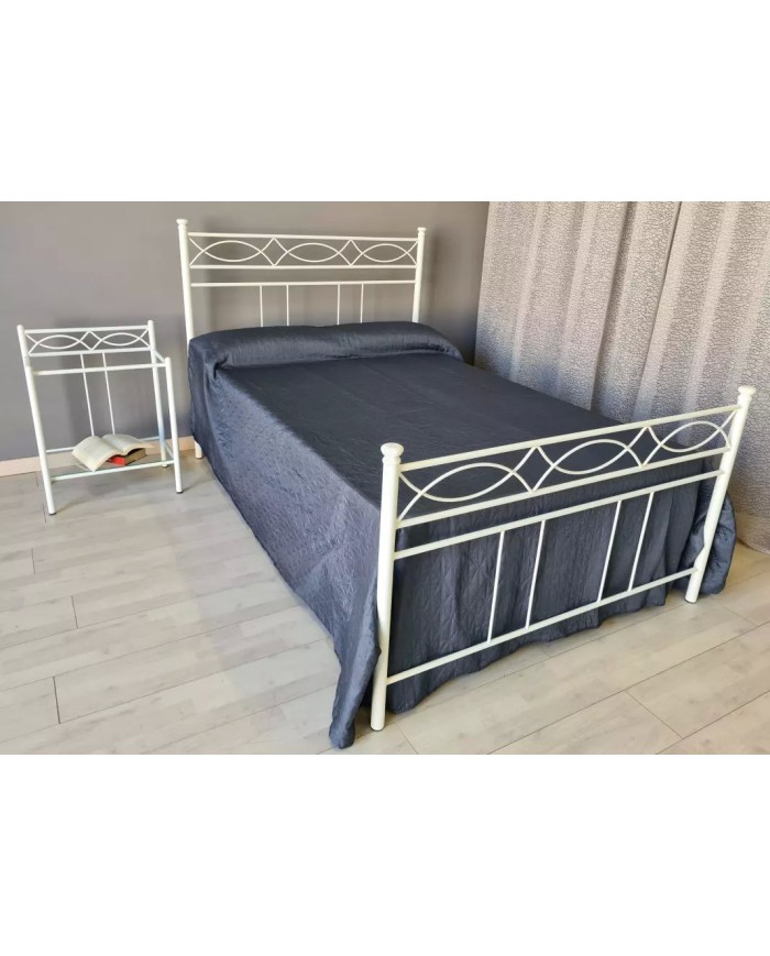 Letto alla Francese in Ferro Battuto Rosa Anna | AESSEGI Letto alla Francese in Ferro Battuto Rosa Anna | AESSEGI