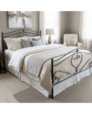 Letto matrimoniale Cuore nero argento