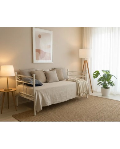 Divano letto Rosa Anna bianco opaco satinato