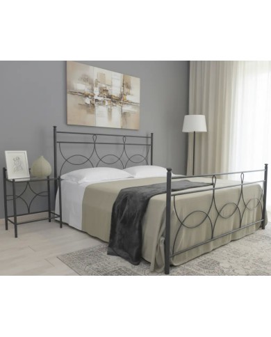 letto in ferro battuto marianne antracite