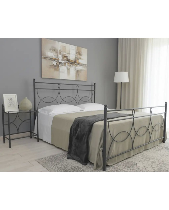 letto in ferro battuto marianne antracite