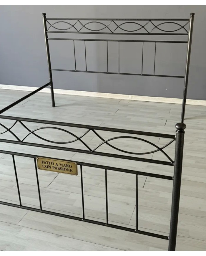 Letto Matrimoniale Ferro Battuto Rosa Anna | AESSEGI
