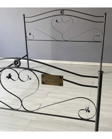 Letto Matrimoniale Cuore in Ferro Battuto | AESSEGI