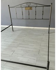Letto Matrimoniale Ferro Battuto Damasco con Giroletto | AESSEGI