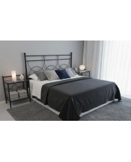 Letto Marianne Antracite (solo giroletto): design elegante e moderno in ferro battuto artigianale. Ideale per rete 160x190.