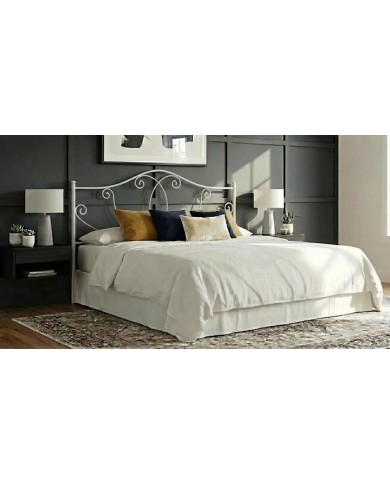 Letto Marta Antracite (solo giroletto): eleganza classica e robustezza in ferro battuto artigianale. Per rete 160x190.