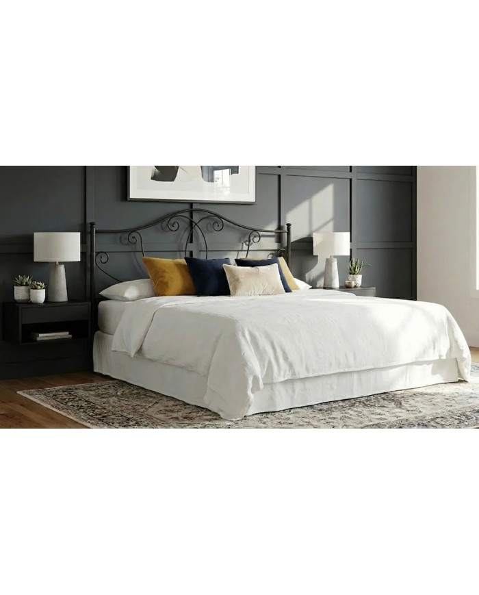 Letto Matrimoniale Ferro Battuto Marta con Giroletto | AESSEGI