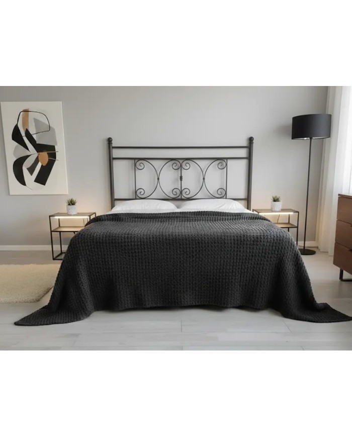 Letto Matrimoniale Ferro Battuto Mimosa con Giroletto | AESSEGI