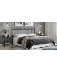 Letto Silvana Antracite (solo giroletto): robusto ed elegante in ferro battuto artigianale. Per rete 160x190.