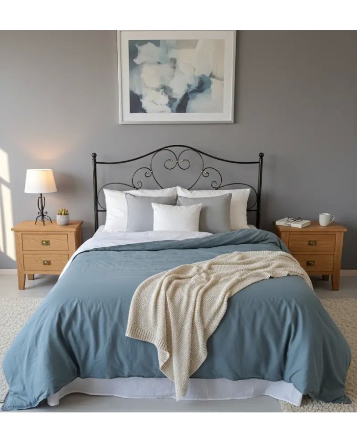 Letto Matrimoniale Ferro Battuto Sogno con Giroletto | AESSEGI