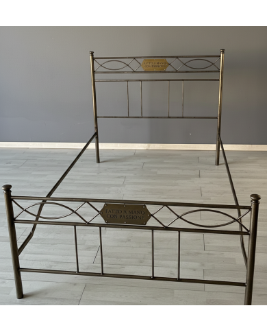 Letto una Piazza e Mezza in Ferro Battuto Rosa Anna | AESSEGI