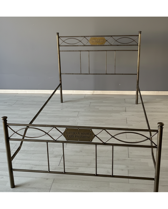 Letto una Piazza e Mezza in Ferro Battuto Rosa Anna | AESSEGI