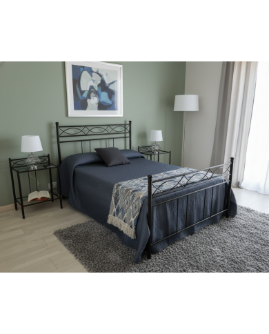 Letto una Piazza e Mezza in Ferro Battuto Rosa Anna | AESSEGI