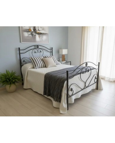 Letto una Piazza e Mezza in Ferro Battuto Cuore | AESSEGI